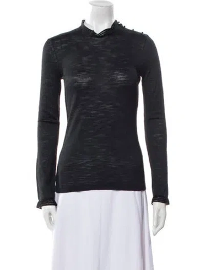 Pre-owned Tom Ford Silk Crew Neck Sweater In Blue