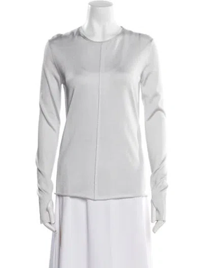 Pre-owned Tom Ford Silk Crew Neck Sweater In Neutral