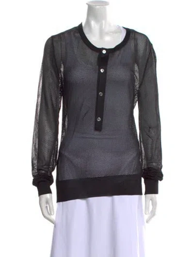 Pre-owned Tom Ford Silk Crew Neck Sweatshirt In Black