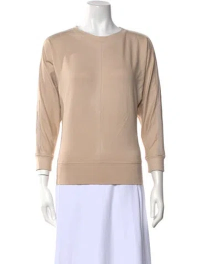 Pre-owned Tom Ford Silk Crew Neck Sweatshirt In Brown