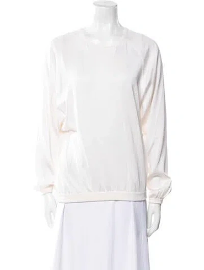 Pre-owned Tom Ford Silk Crew Neck Sweatshirt In Neutral