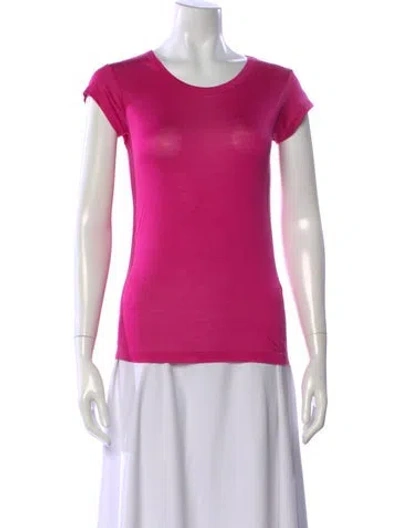 Pre-owned Tom Ford Silk Crew Neck T-shirt In Pink