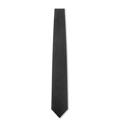 Tom Ford Silk Diagonal Tie In Black