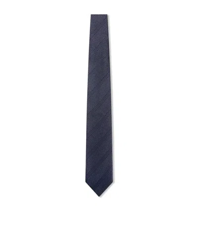Tom Ford Silk Diagonal Tie In Blue