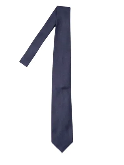 Tom Ford Silk Diagonal-weave Tie In Navy