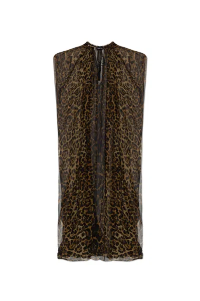 Tom Ford Silk Dress With Animal Print