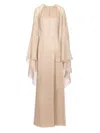 Tom Ford Asymmetric Cape Maxi Dress