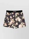 Tom Ford Women Floral-print Silk Pj Shorts In Black