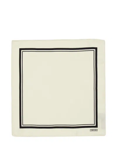 Tom Ford Silk Frame Pocket Square In Pink