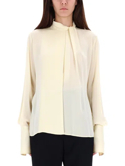 Tom Ford Silk Georgette Blouse In White