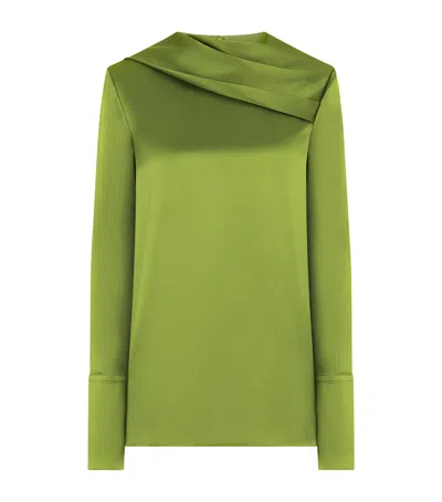 Tom Ford Silk Georgette Blouse In Green