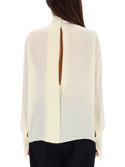 Tom Ford Silk Georgette Blouse In White