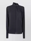 Tom Ford Washed Silk Georgette Long Sleeves Blouse Clothing In Blue