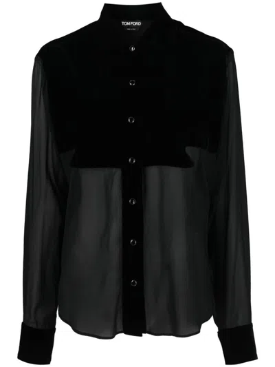 TOM FORD TOM FORD SILK GEORGETTE SHIRT
