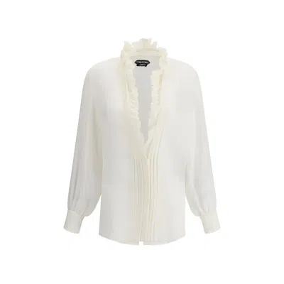 Tom Ford Ruffle-detailed Blouse In White