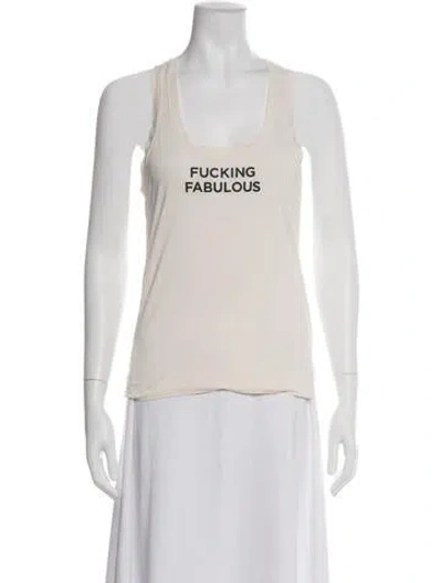 Pre-owned Tom Ford Silk Graphic Print Top In Neutral