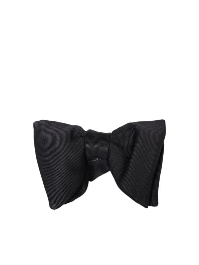Tom Ford Silk Grosgrain Black Bow Tie