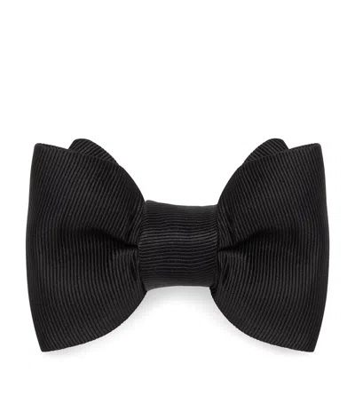 Tom Ford Silk Grosgrain Pre-tied Bow Tie In Black