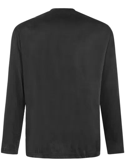 Tom Ford Silk Henley In Brown