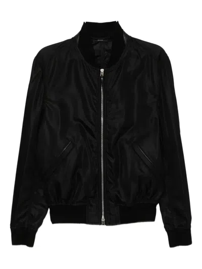 Tom Ford Silk Jacket In Black