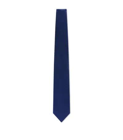 Tom Ford Silk Jacquard Tie In Blue