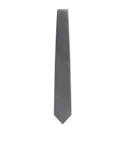 Tom Ford Silk Jacquard Tie In Gray