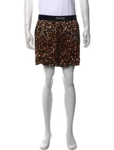 Pre-owned Tom Ford Silk Jogger Shorts In Neutral