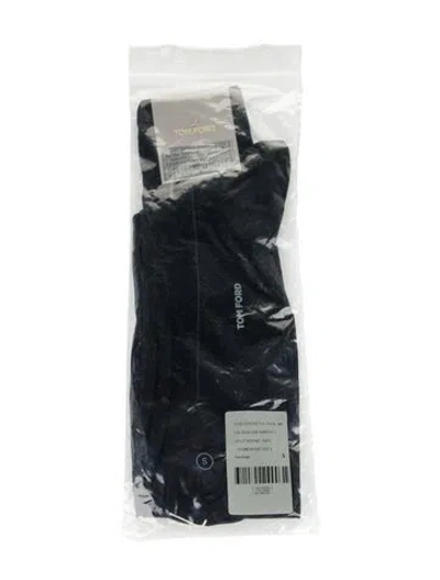 Pre-owned Tom Ford Silk Knee High Socks In Black