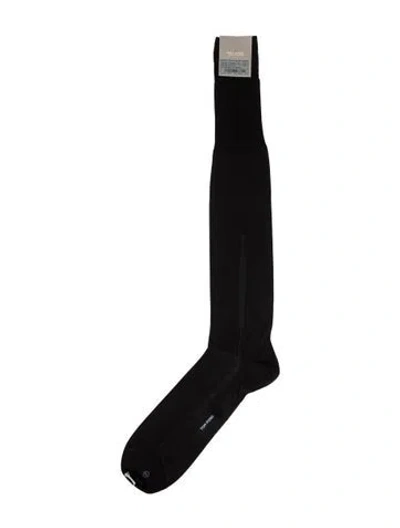 Pre-owned Tom Ford Silk Knee Socks In Black