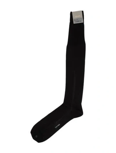 Pre-owned Tom Ford Silk Knee Socks In Black