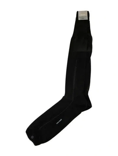 Pre-owned Tom Ford Silk Knee Socks In Black