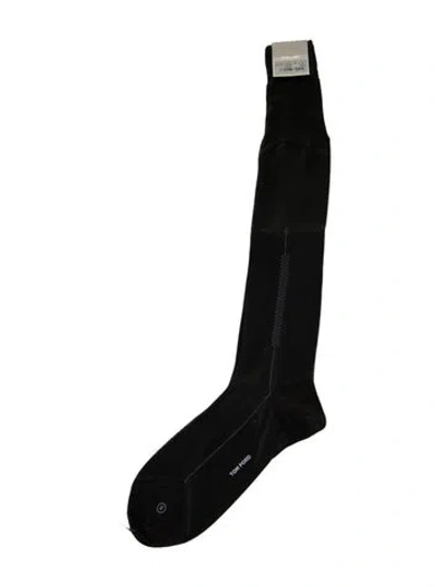 Pre-owned Tom Ford Silk Knee Socks In Black