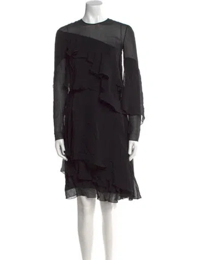 Pre-owned Tom Ford Silk Knee-length Dress In Black