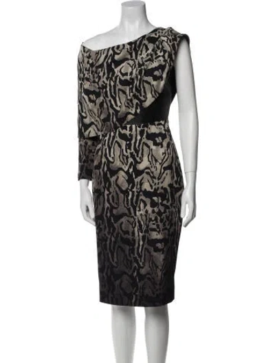 Pre-owned Tom Ford Silk Knee-length Dress In Black