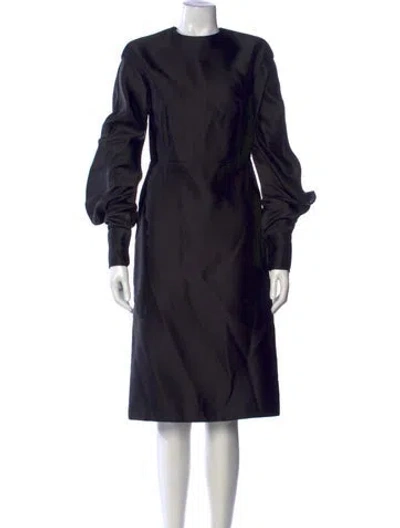 Pre-owned Tom Ford Silk Knee-length Dress In Black