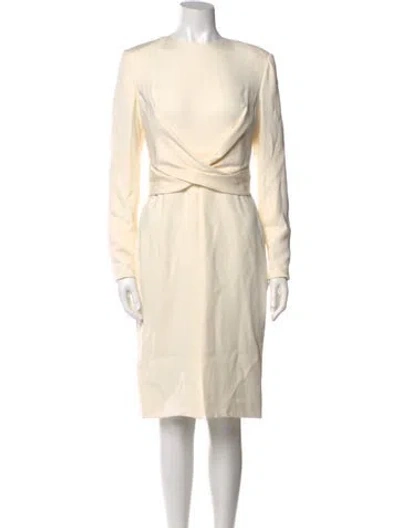 Pre-owned Tom Ford Silk Knee-length Dress In Neutral