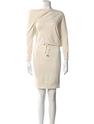 Pre-owned Tom Ford Silk Knee-length Dress In Neutral