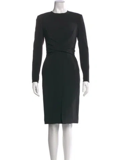 Pre-owned Tom Ford Silk Knee-length Dress W/ Tags In Black