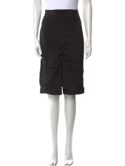 Pre-owned Tom Ford Silk Knee-length Skirt In Black