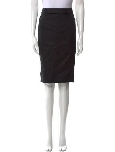Pre-owned Tom Ford Silk Knee-length Skirt In Black
