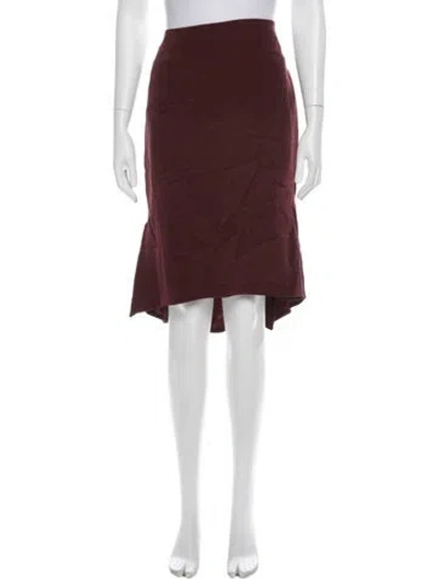 Pre-owned Tom Ford Silk Knee-length Skirt In Brown
