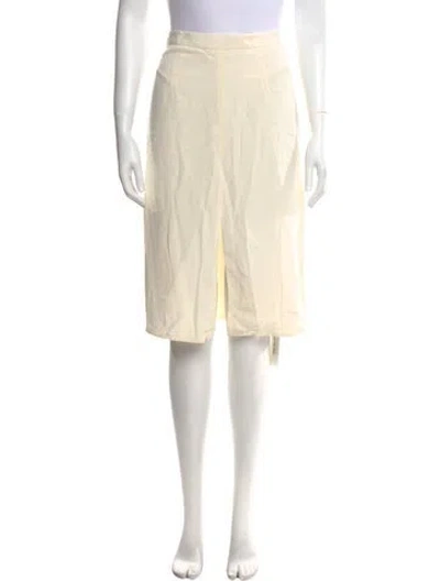 Pre-owned Tom Ford Silk Knee-length Skirt In Neutral
