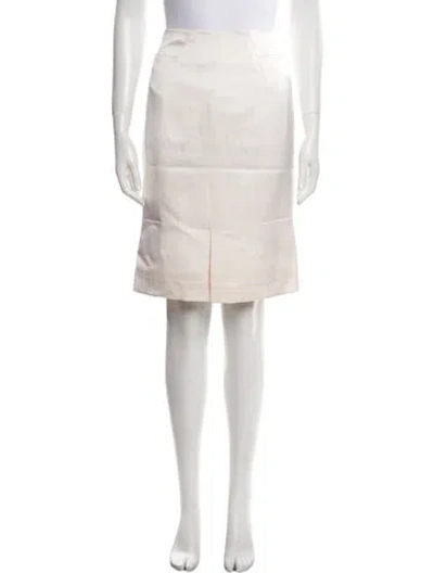 Pre-owned Tom Ford Silk Knee-length Skirt In Neutral
