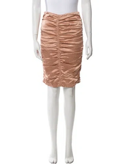 Pre-owned Tom Ford Silk Knee-length Skirt In Neutral