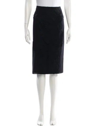 Pre-owned Tom Ford Silk Knee-length Skirt W/ Tags In Black