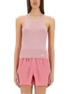 Tom Ford Pink Solid Round Neck Top In Pink