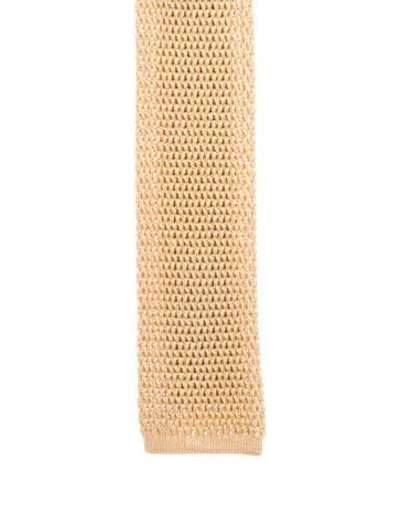 Pre-owned Tom Ford Silk Knit Tie In Neutral