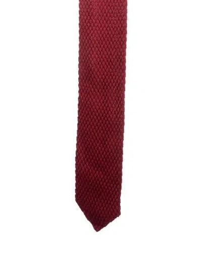 Pre-owned Tom Ford Silk Knit Tie In Red