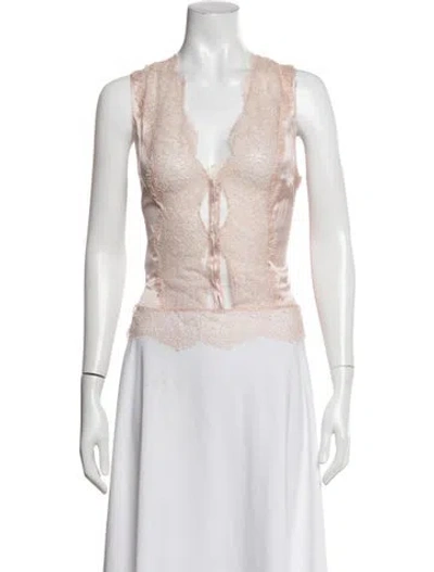 Pre-owned Tom Ford Silk Lace Pattern Pajamas In Neutrals