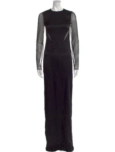 Pre-owned Tom Ford Silk Long Dress In Black